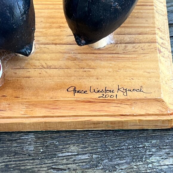 Large Artist Signed 2001 Workshop  SANTA with Tools and Teddy Bears Grace Kynoch - Picture 16 of 16